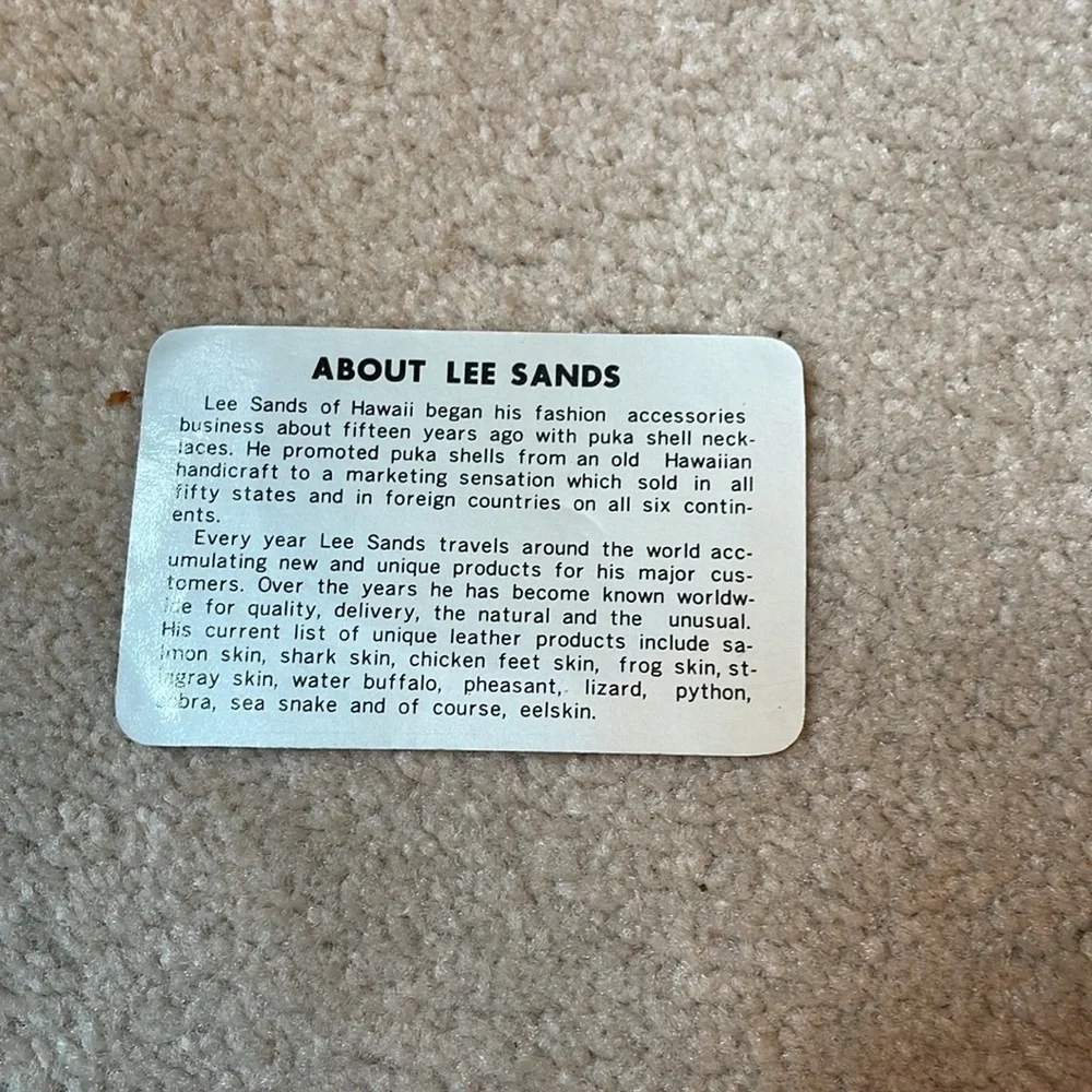 ⛵️ vintage eel Lee Sands light, gray cream, eel skin clutch envelope style